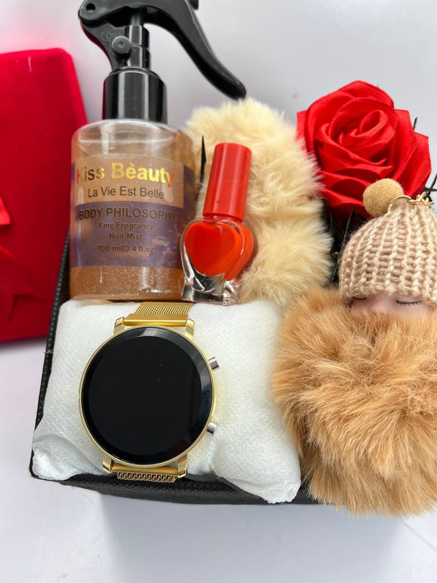 باکس اقتصادی اسپرت دخترونه ساعت ال ای دی جاسوییچی نوزاد عطرمو و هدیه کادو