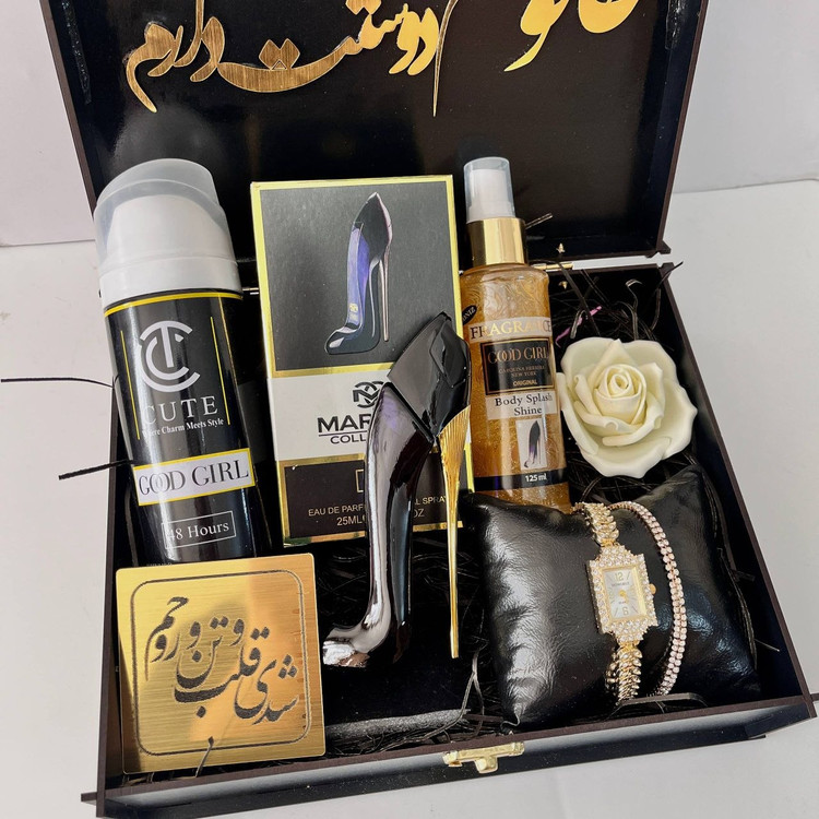 باکس هدیه زنانه شیک و سنگین برند گودگرل ارسال فوری شیک برند