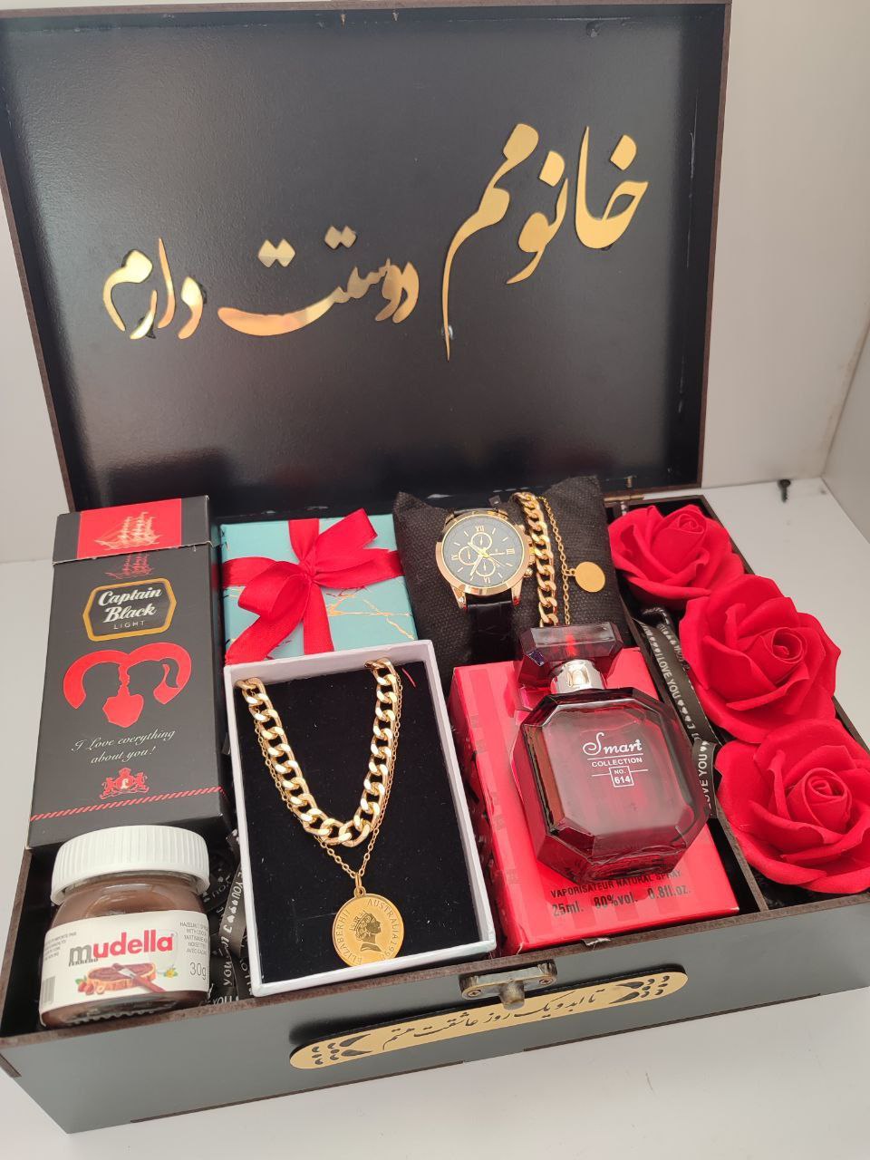 باکس‌ هدیه زنانه کادو شیک جعبه چوبی  برند الیزابت ادکلن اسمارت ساعت زنانه سیتیزن   هدیه تولد با کیفیت کادوی سالگرد آشنایی هدیه دیدار